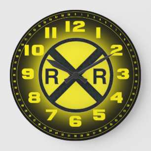 Grande Horloge Ronde Signal d'avertissement avancé Traverses ferroviair