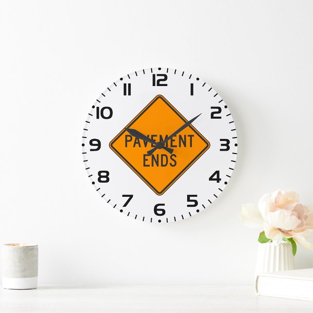 Grande Horloge Ronde Signal routier de fin de chaussée Avertissement de (Créateur téléchargé)