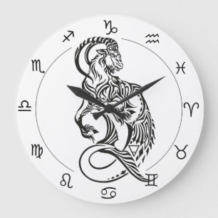Grande Horloge Ronde signe astrologique capricorne du zodiaque