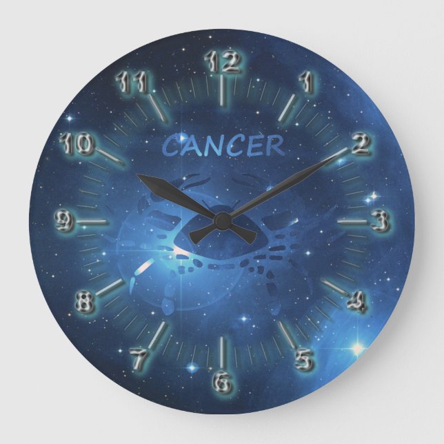 Grande Horloge Ronde Signe de zodiaque de Cancer (Recto)
