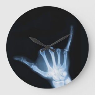 Grande Horloge Ronde Signe Shaka X-Ray (Détendez-vous)