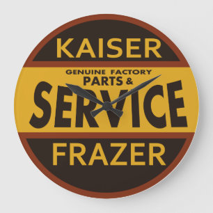 Grande Horloge Ronde Signe vintage du service Kaiser Frazer