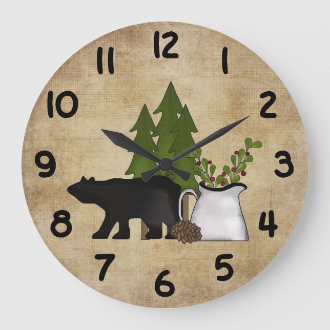 Grande Horloge Ronde Silhouette Bear (Recto)