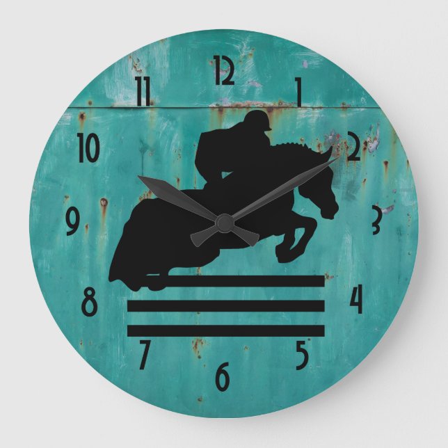 Grande Horloge Ronde Silhouette de pullover de chasseur de concours (Recto)