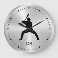 Silhouette du joueur de baseball noir argent métal