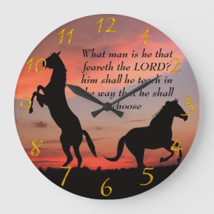 Grande Horloge Ronde Silhouette en pierre noire