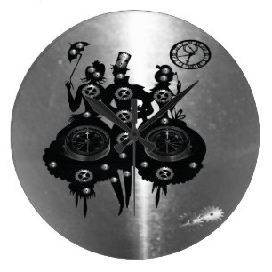 Grande Horloge Ronde Silhouette Steampunk Process