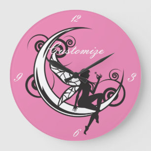 Grande Horloge Ronde Silhouette velue Lune Thunder_Cove