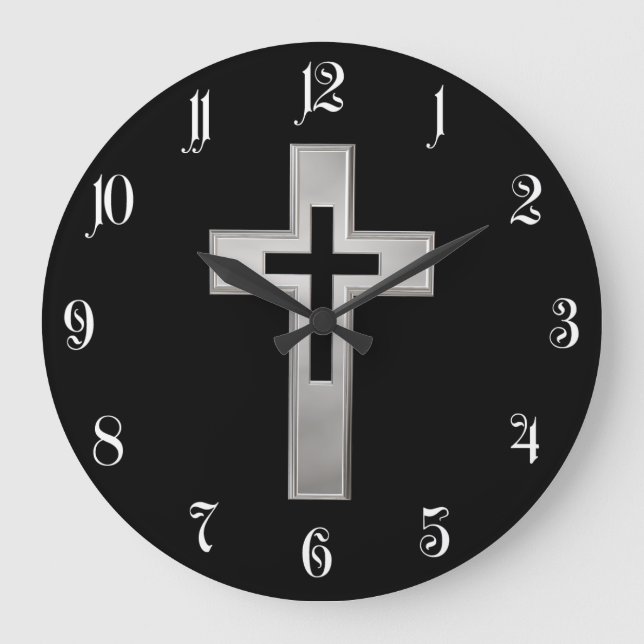Grande Horloge Ronde Silver Christian cross (Recto)
