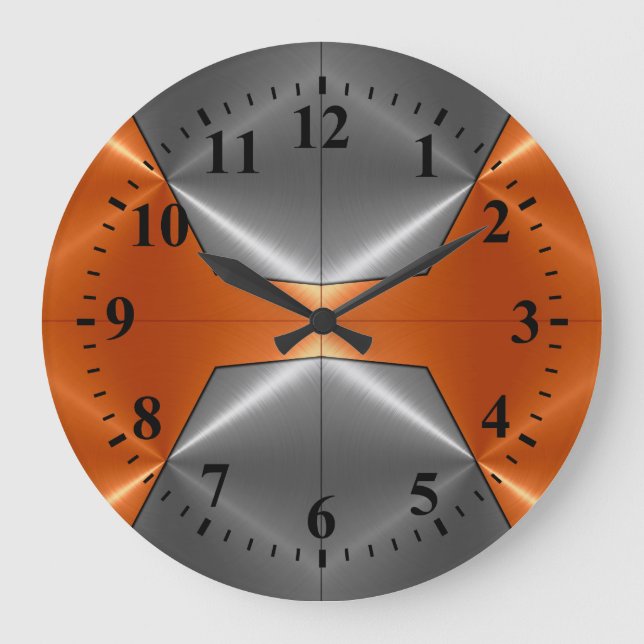 Grande Horloge Ronde Silver Orange Stainless (Recto)