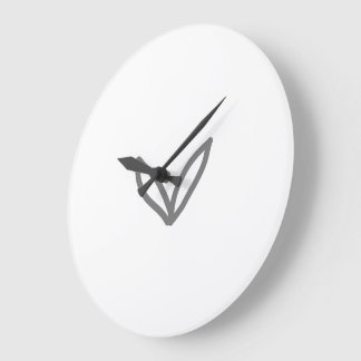 Grande Horloge Ronde Simple aquarelle minimale ajoutez votre logo nom t