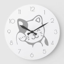Simple minimaliste moderne blanc et gris mou chat