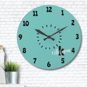 Grande Horloge Ronde Simple Moderne Monogramme