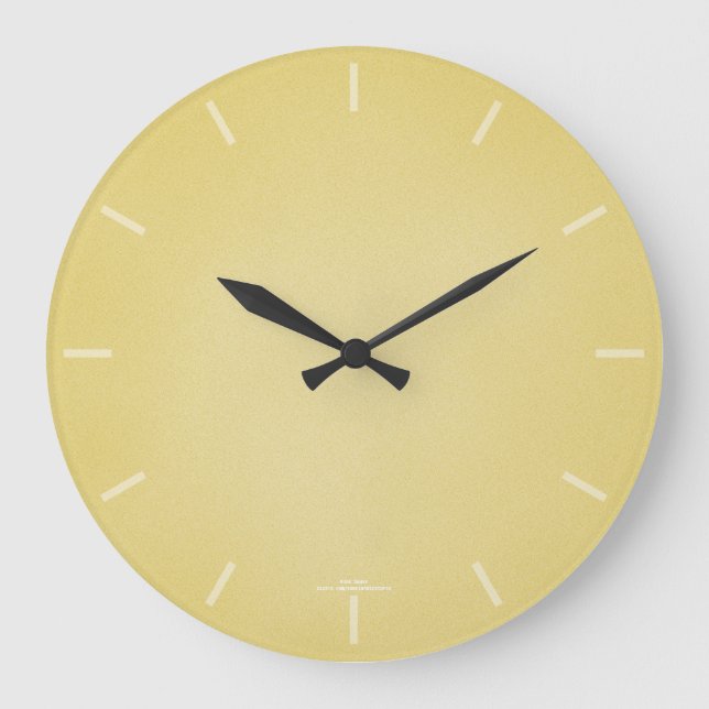 Grande Horloge Ronde Simple Tan Graineux Moderne (Recto)