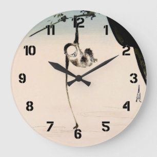 Grande Horloge Ronde Singe et la réflexion de lune