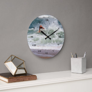 Grande Horloge Ronde Skimboard par Shirley Taylor