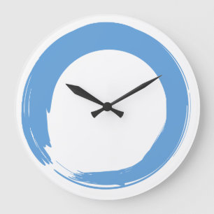 Grande Horloge Ronde Sky Blue Zen Symbol
