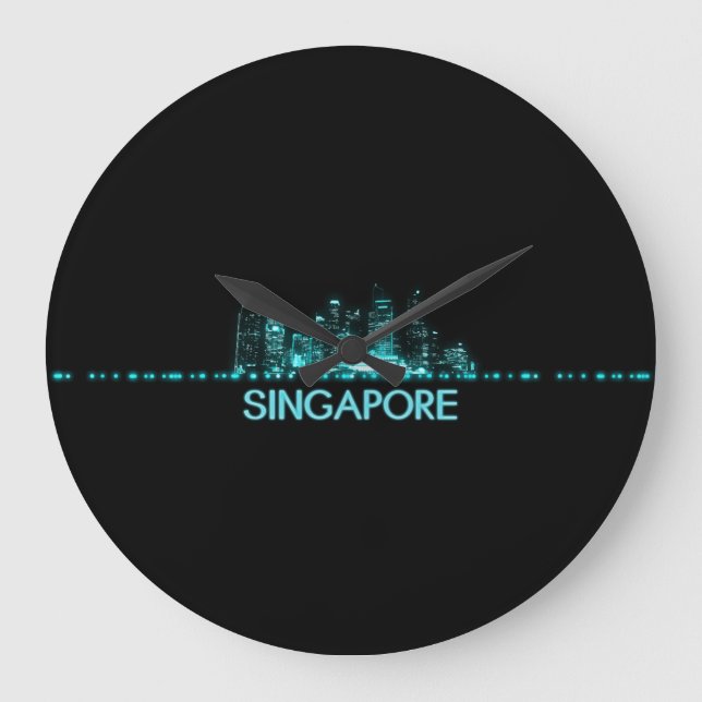 Grande Horloge Ronde Skyline de Singapour (Recto)