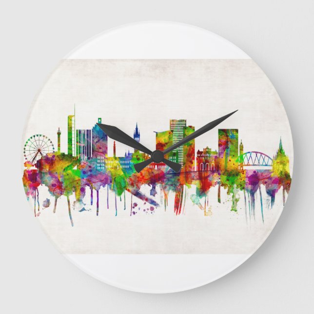 Grande Horloge Ronde Skyline écossais de Glasgow (Recto)