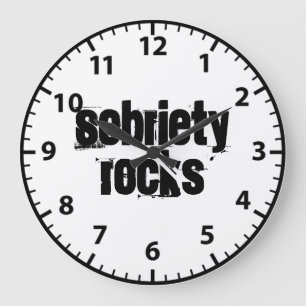 Grande Horloge Ronde Slogan de Sobriété de Récupération en 12 Étapes Al