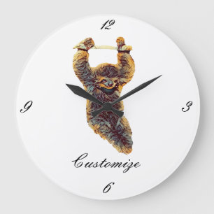 Grande Horloge Ronde Sloth Hanging Out Thunder_Cove