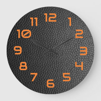 Grande Horloge Ronde Snakeskin noir