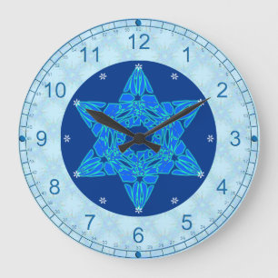 Grande Horloge Ronde Snowflake Magen David