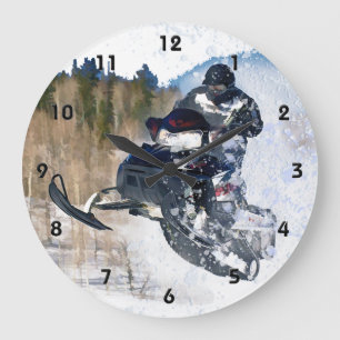 Grande Horloge Ronde Snowmobile aéroporté