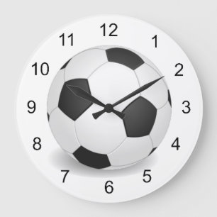 Grande Horloge Ronde Soccer Ball Design Wall Clock