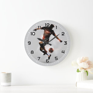 Grande Horloge Ronde Soccer Sport cool Football