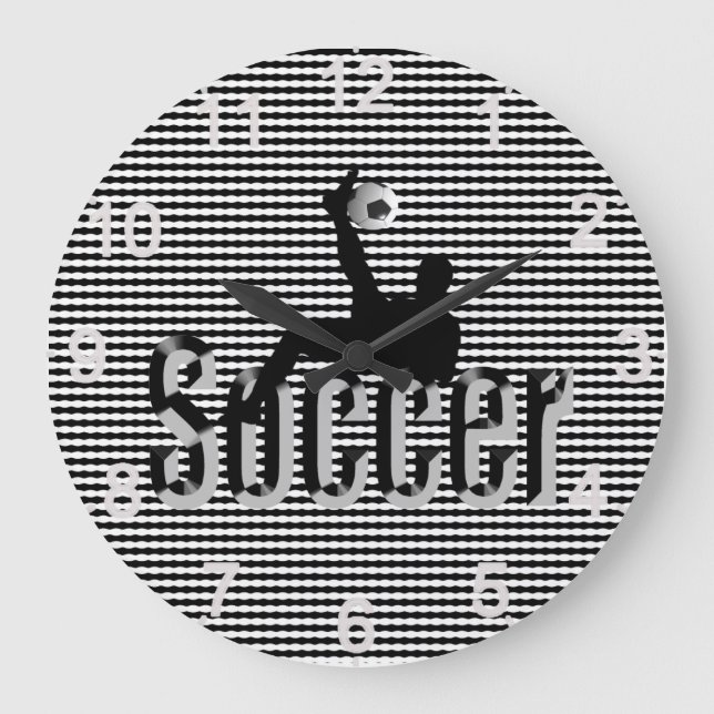 Grande Horloge Ronde Soccer The Game, Large Wall Clock (Recto)