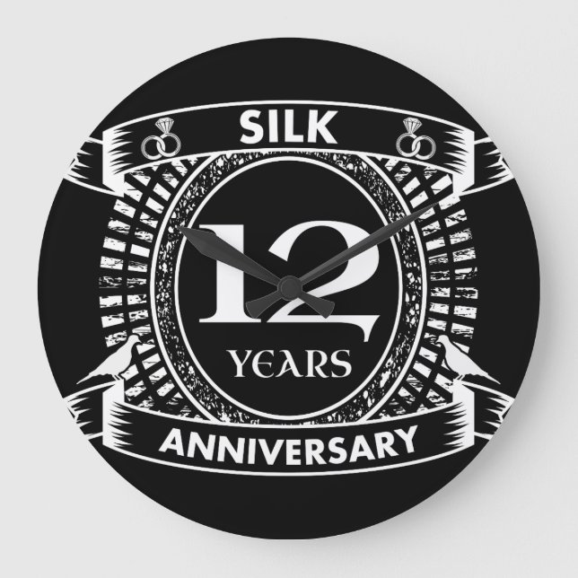 Grande Horloge Ronde Soie du 12e anniversaire du mariage (Recto)