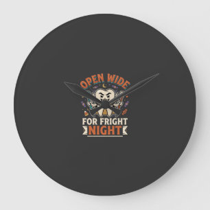 Grande Horloge Ronde Soirée d'épouvante du dentiste d'Halloween