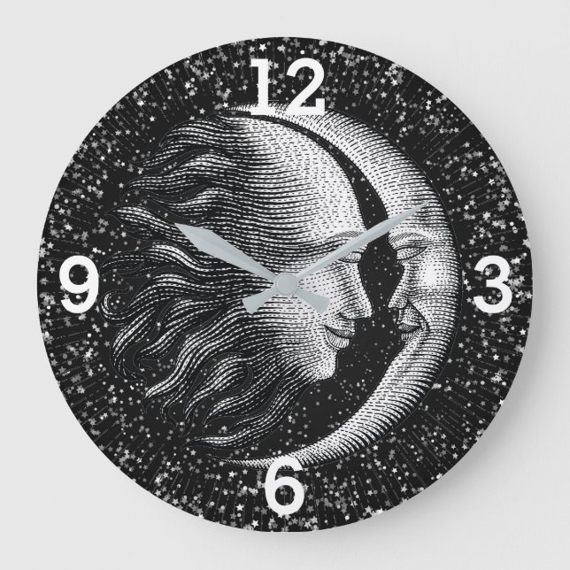 Grande Horloge Ronde Soleil céleste et lune (Recto)