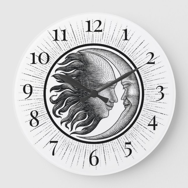 Grande Horloge Ronde Soleil céleste et lune (Recto)