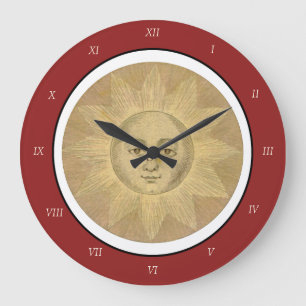 Grande Horloge Ronde Soleil - Détail solaire de la carte antique vers 1