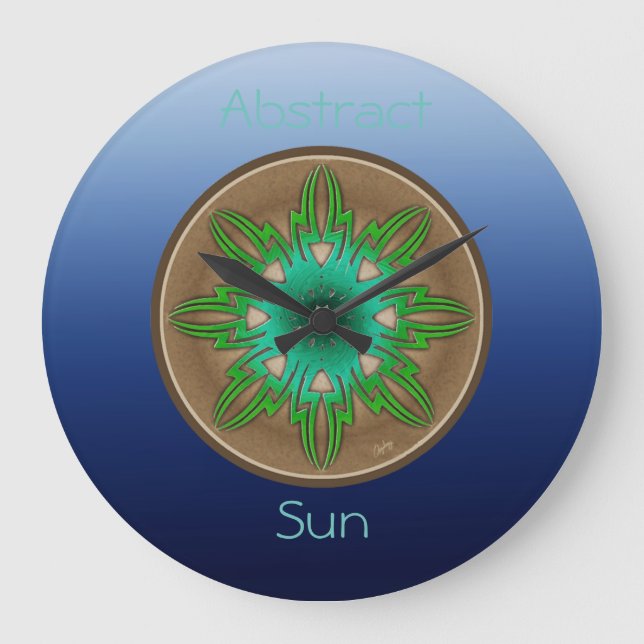 Grande Horloge Ronde Soleil vert (Recto)