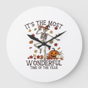 Grande Horloge Ronde Son squelette de danse merveilleux sorcière d'Hall