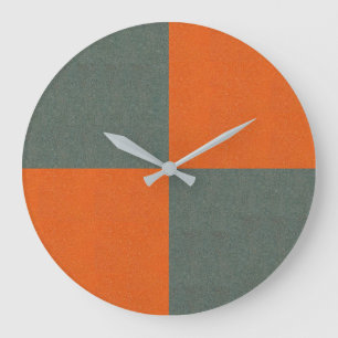 Grande Horloge Ronde SOPHIE collection   Sage Green & Orange
