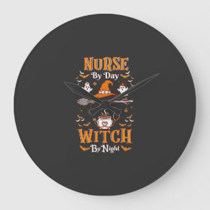 Grande Horloge Ronde Sorcière de jour de nuit d'infirmière Chapeau d'Ha