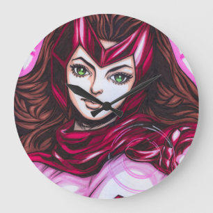 Grande Horloge Ronde Sorcière écarlate ~ Wanda Maximoff