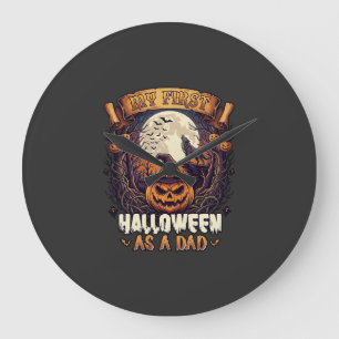 Grande Horloge Ronde Sorcières Pendues Halloween Sorcière Volante Maiso