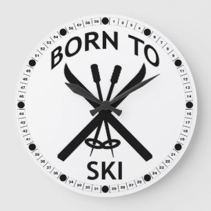 Grande Horloge Ronde Soutenu pour skier