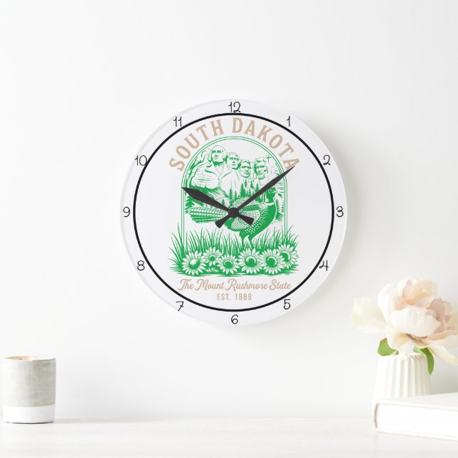 Grande Horloge Ronde South Dakota Mount Rushmore State Pheasant  (Maison)