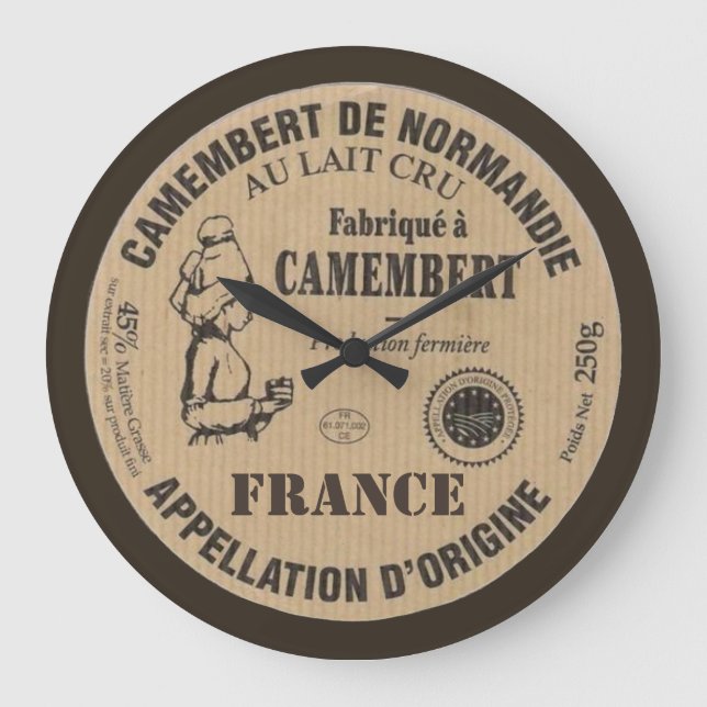 Grande Horloge Ronde Souvenir de France : Le camembert (Recto)