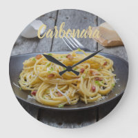 Spaghetti Carbonara Pasta avec Bacon et Parmesan