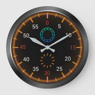 Grande Horloge Ronde Speedometer Round Wall Clock