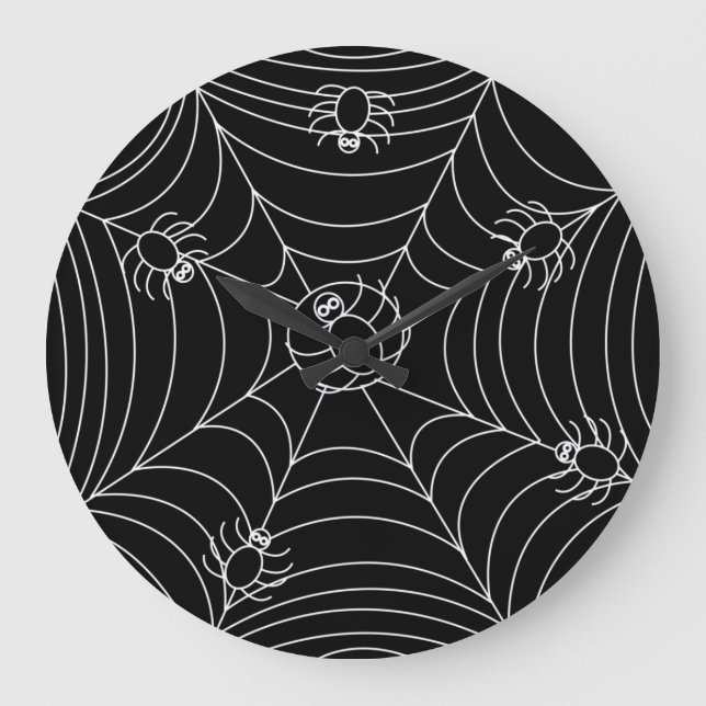 Grande Horloge Ronde Spider Web Black (Recto)