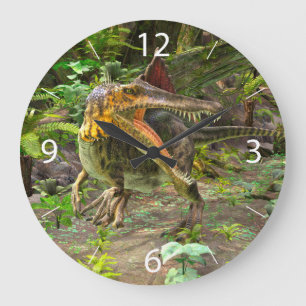 Grande Horloge Ronde Spinosaure dinosaure