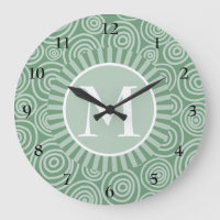 Spirales vertes Monogrammes - Personnalisées